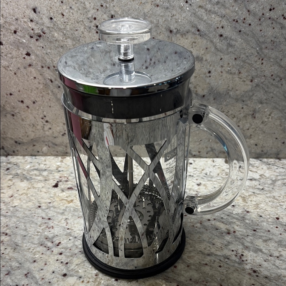 Bodum Silver French Press with Clear Accents